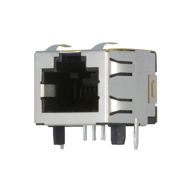 Soclu RJ45 Cat 5e Ecranat pentru PCB THT 8P8C | Electronic-mag.ro | Componente Electronice