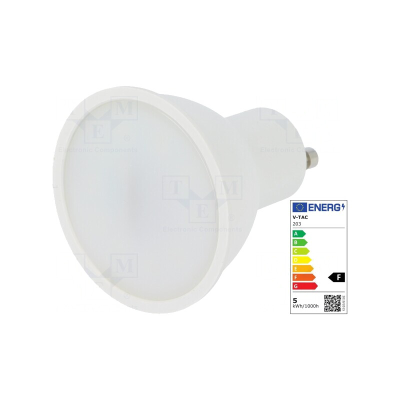 Lampă LED GU10 5W 6400K Alb Rece | Electronic-mag.ro | Componente Electronice