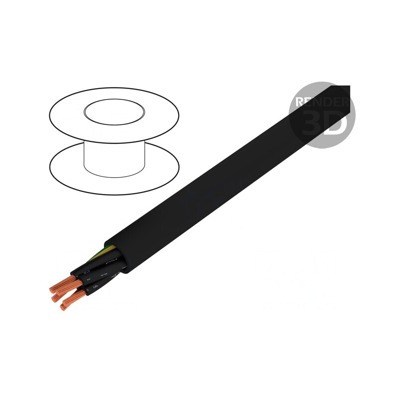 Cablu Neecranat ÖPVC-JZ 5G0,75mm2 600V Negru | Electronic-mag.ro | Componente Electronice
