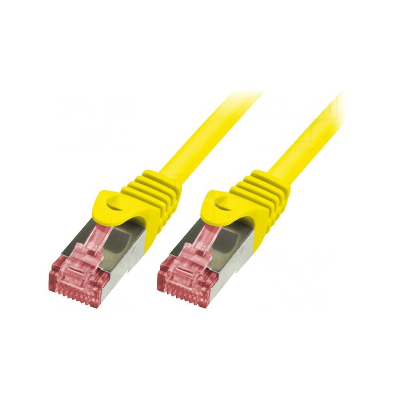 Patch cord galben 1m S/FTP CAT6 LSZH | Electronic-mag.ro | Componente Electronice