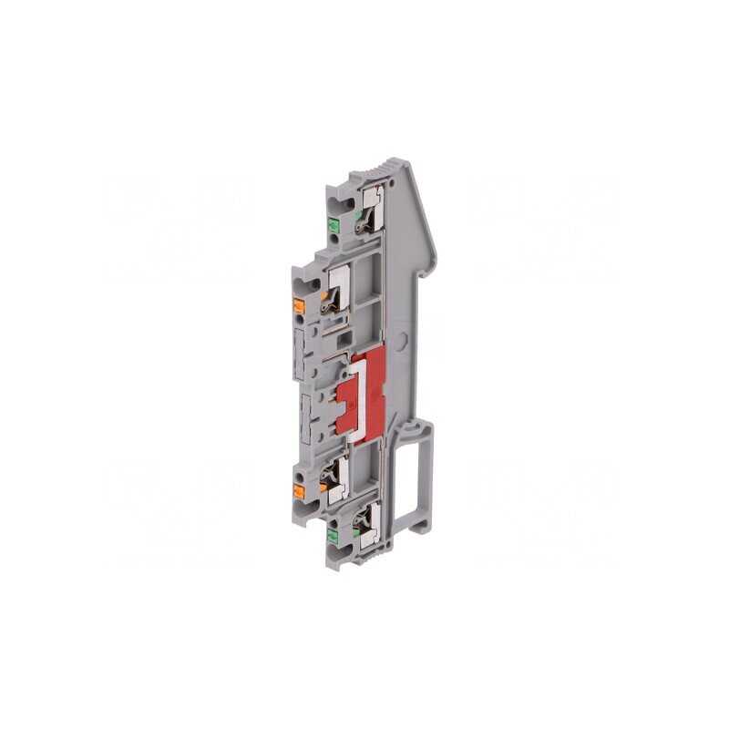 Conector Șine 2 Piste 4 Borne Gri TS35 | Electronic-mag.ro | Componente Electronice