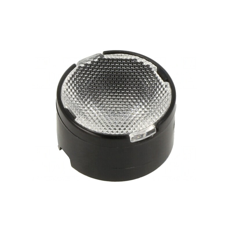Lentilă LED rotundă neagră PMMA 24-32° | Electronic-mag.ro | Componente Electronice