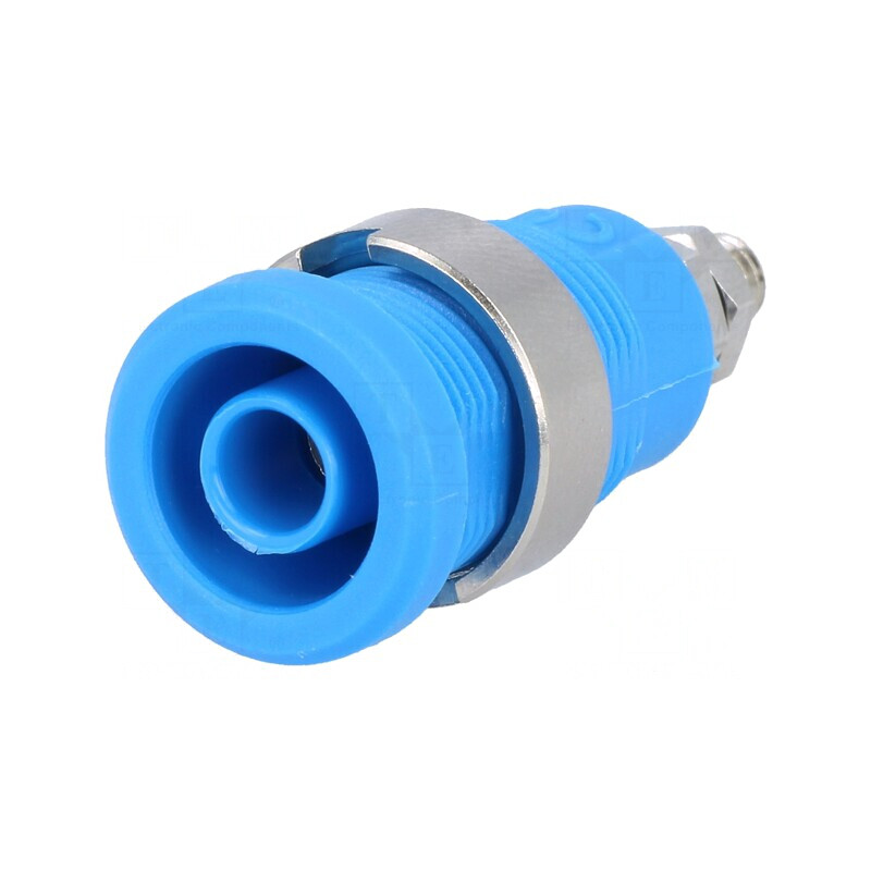 Soclu Banană 4mm 36A Albastru Nichelat | Electronic-mag.ro | Componente Electronice