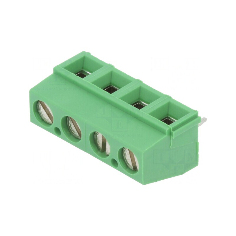 Regletă de conexiuni PCB 90° 5,08mm 4 piste 300V | Electronic-mag.ro | Componente Electronice