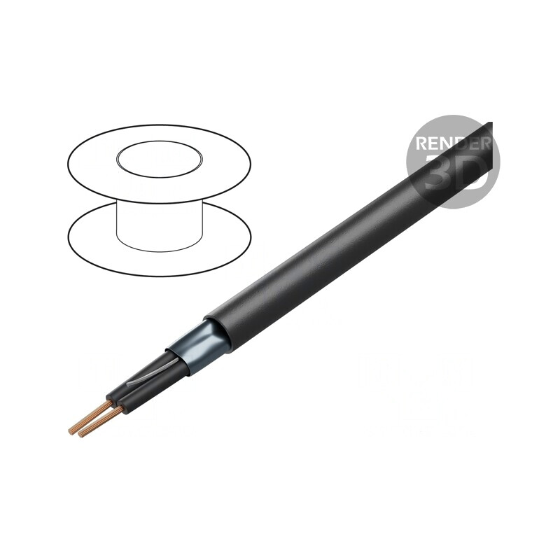 Cablu Ecranat BiT 1000 2x1mm2 LSZH Negru | Electronic-mag.ro | Componente Electronice