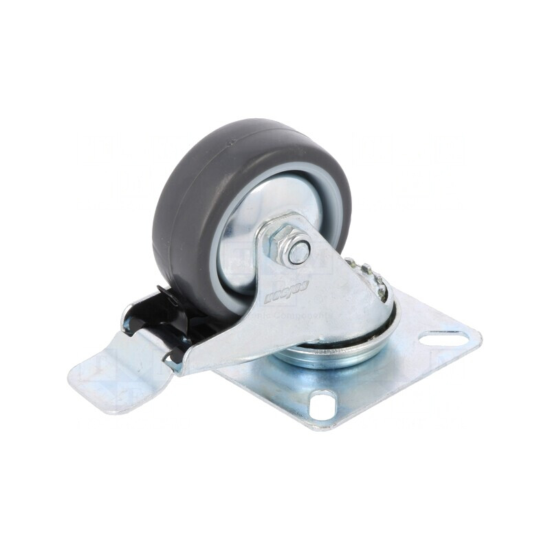 Roată de transport 50mm cu placă de montare | Electronic-mag.ro | Componente Electronice