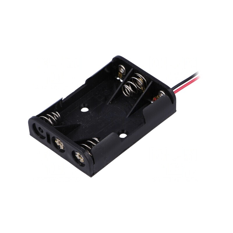 Suport 3 Baterii AAA cu Cabluri 150mm | Electronic-mag.ro | Componente Electronice