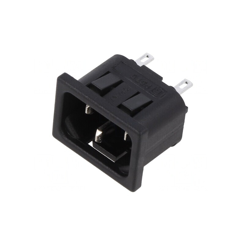 Conector Alimentare AC Soclu C14 Poliamidă UL94V-0 | Electronic-mag.ro | Componente Electronice