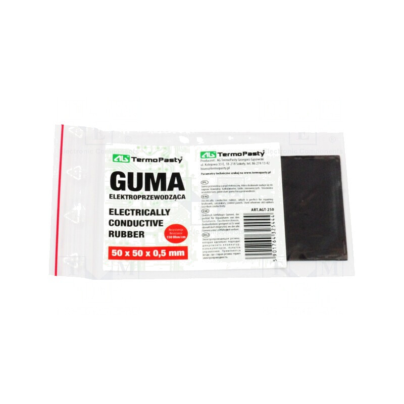 Cauciuc electroconductor negru 50x50x0.5mm | Electronic-mag.ro | Componente Electronice