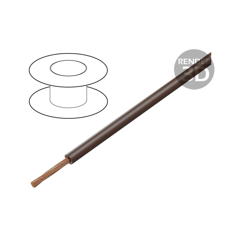 Cablu Auto FLRYW-B 1x1,5mm2 Cu PVC Maro 60V | Electronic-mag.ro | Componente Electronice