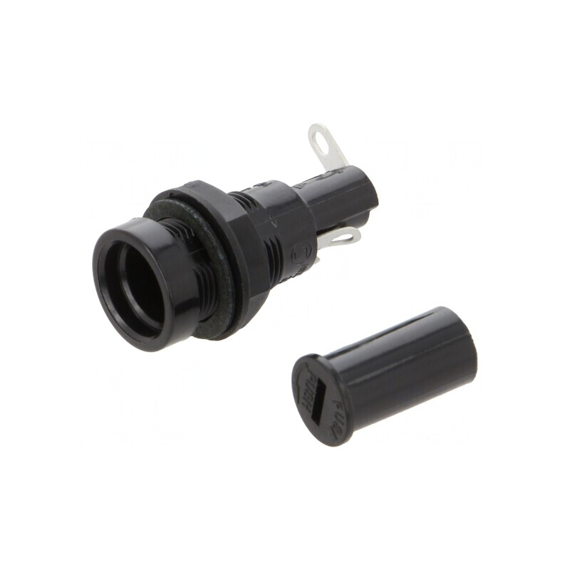 Clemă panou 5x20mm 10A 250VAC termoplastică | Electronic-mag.ro | Componente Electronice
