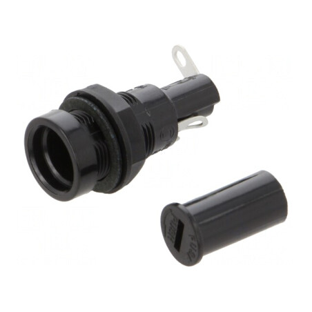 Clemă panou 5x20mm 10A 250VAC termoplastică | Electronic-mag.ro | Componente Electronice