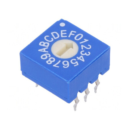 Întrerupător Codificare HEX/BCD Poz 16 THT | Electronic-mag.ro | Componente Electronice