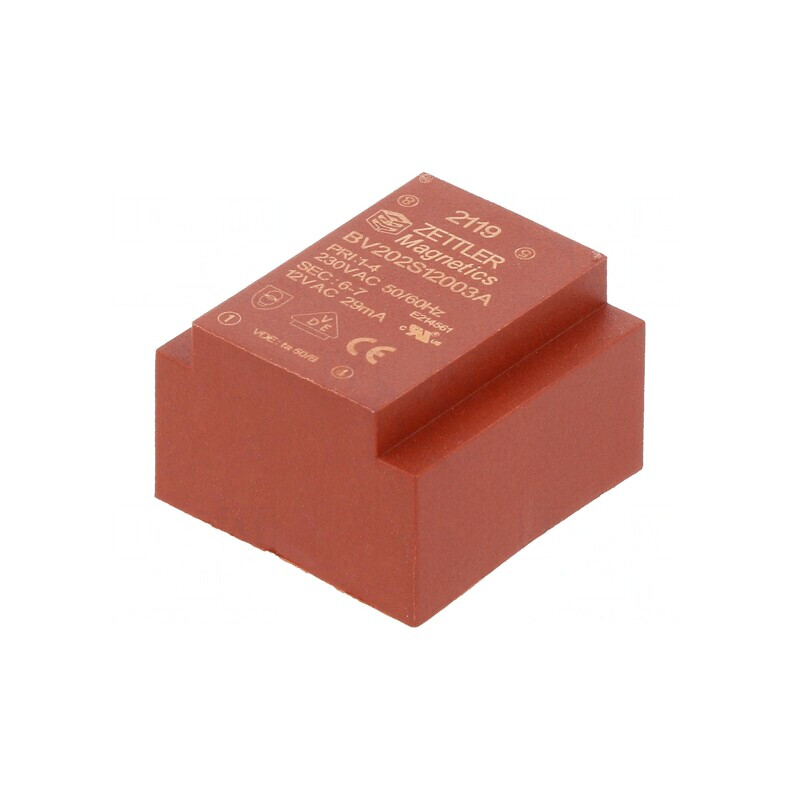 Transformator Încapsulat 0,35VA 230V 12V PCB 24x16x23mm | Electronic-mag.ro | Componente Electronice