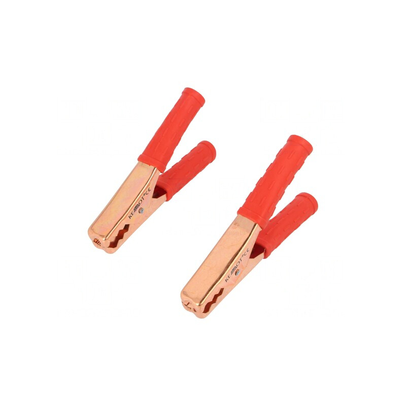 Bornă crocodil 200A roșie 200mm | Electronic-mag.ro | Componente Electronice