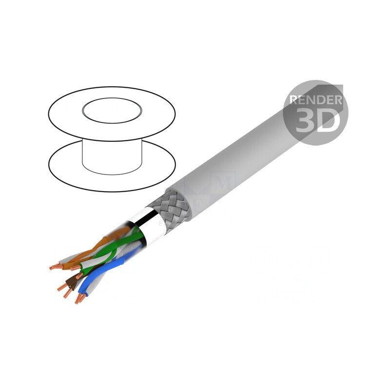 Cablu de Rețea SF/UTP UNITRONIC LAN 200 Cat5e LSZH Cu 24AWG | Electronic-mag.ro | Componente Electronice