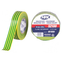 Bandă Electroizolantă Galben-Verde 19mm x 20m | Electronic-mag.ro | Componente Electronice