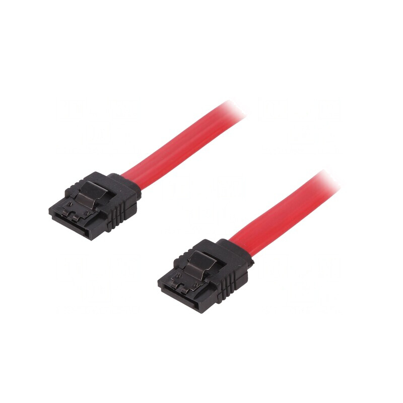 Cablu SATA L x2 900mm Roșu | Electronic-mag.ro | Componente Electronice