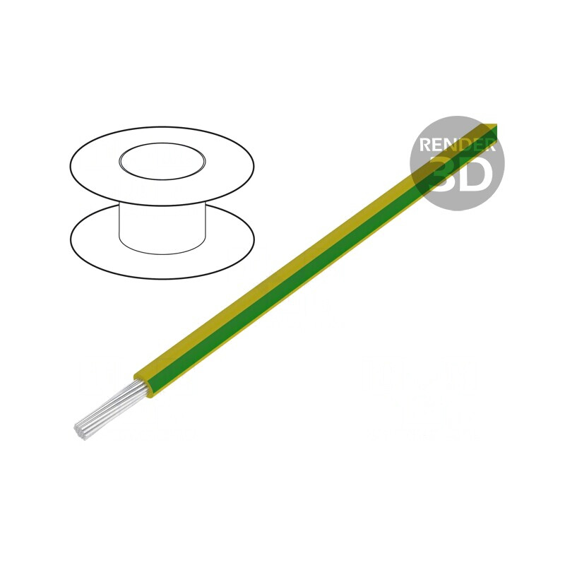 Cablu Cu 10AWG PVC Galben-Verde 600V Clasa 5 | Electronic-mag.ro | Componente Electronice