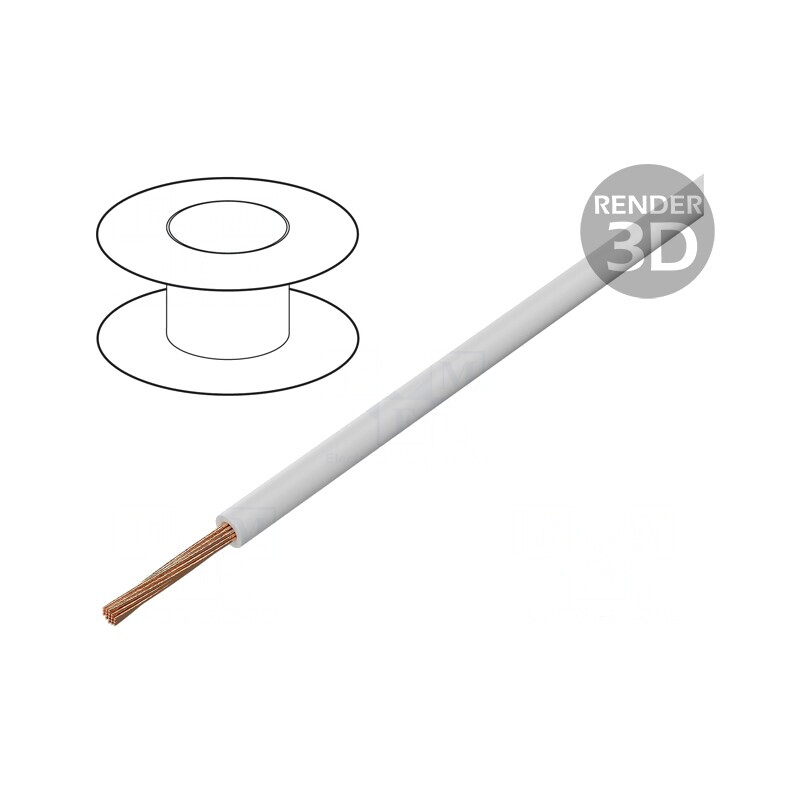 Cablu Auto FLRY-A 1x1.5mm2 PVC Alb 60V | Electronic-mag.ro | Componente Electronice