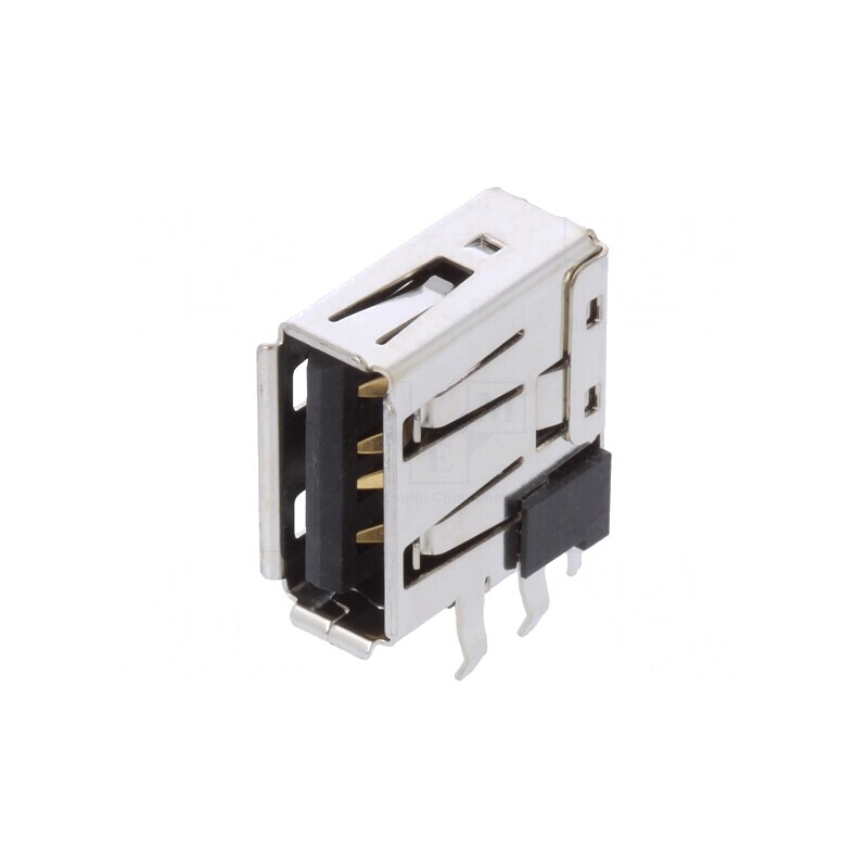 Soclu USB A PCB THT 90° Aurit | Electronic-mag.ro | Componente Electronice