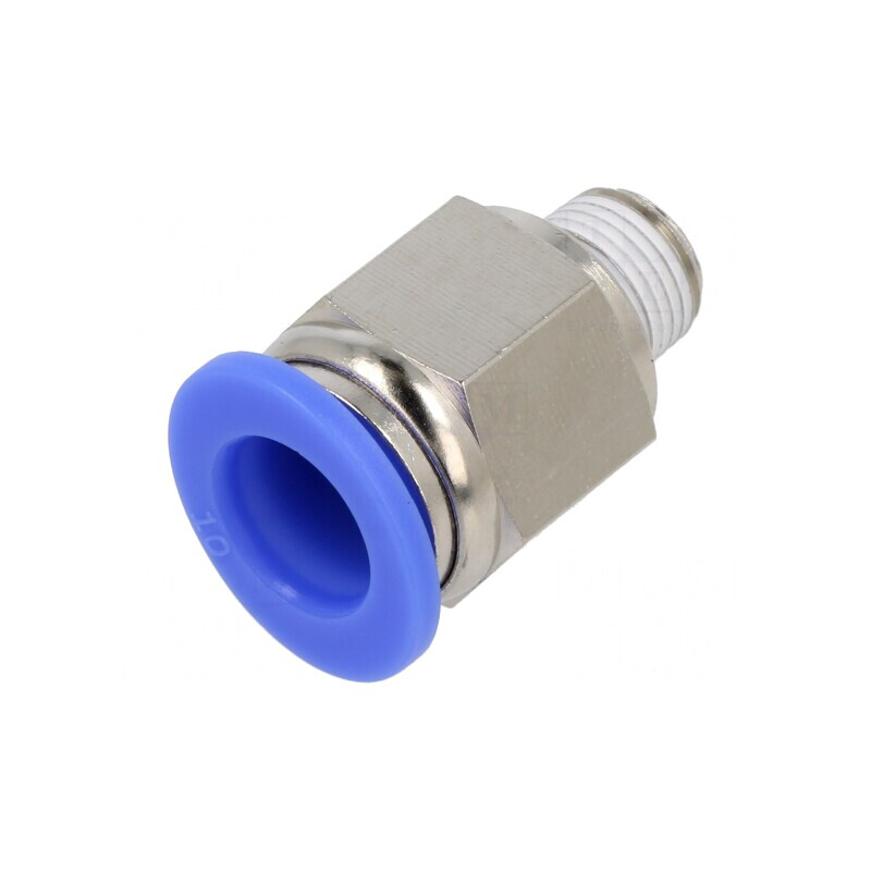 Racord Push-In Simplu Alamă Nichelată BLUELINE | Electronic-mag.ro | Componente Electronice