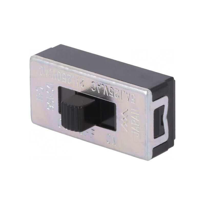 Comutator glisant 3 poziții 2A/250VAC ON-OFF-ON 4 terminale | Electronic-mag.ro | Componente Electronice