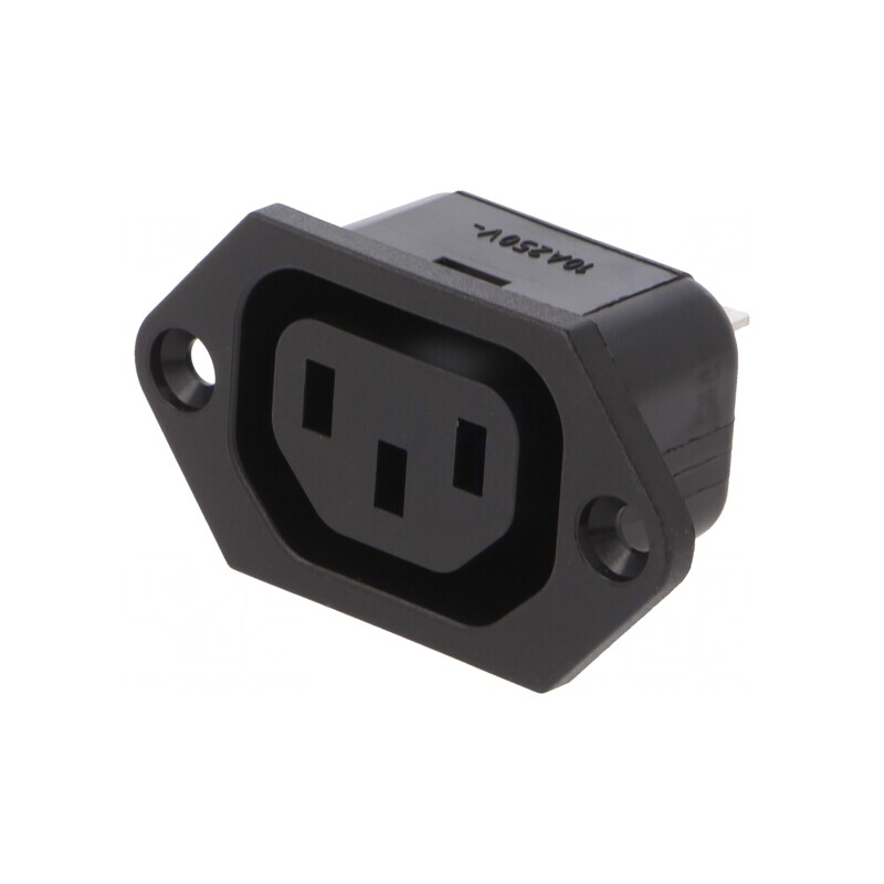 Conector Alimentare AC Mamă 10A 250V IEC 60320 IP30 | Electronic-mag.ro | Componente Electronice