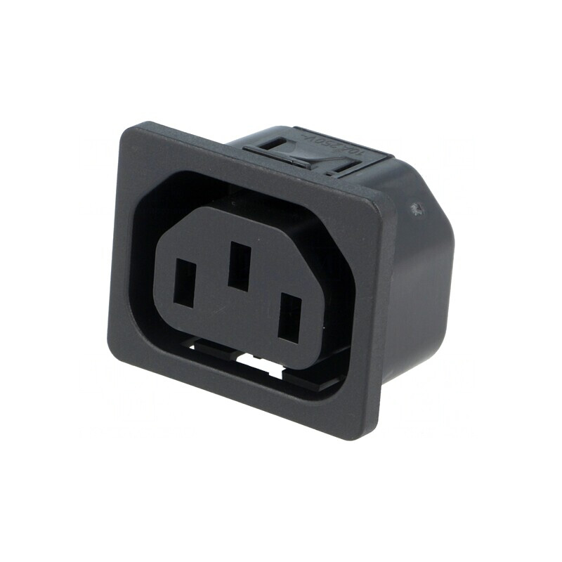 Conector Alimentare AC Mamă 10A 250V IP30 | Electronic-mag.ro | Componente Electronice
