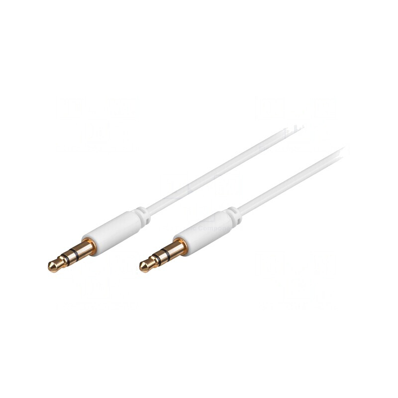 Cablu Jack 3.5mm 3pin Alb 0.5m | Electronic-mag.ro | Componente Electronice