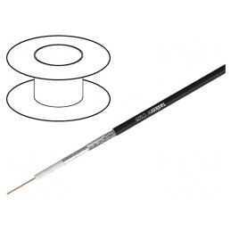 Cablu Coaxial Negru 1x19AWG 5mm PVC | Electronic-mag.ro | Componente Electronice