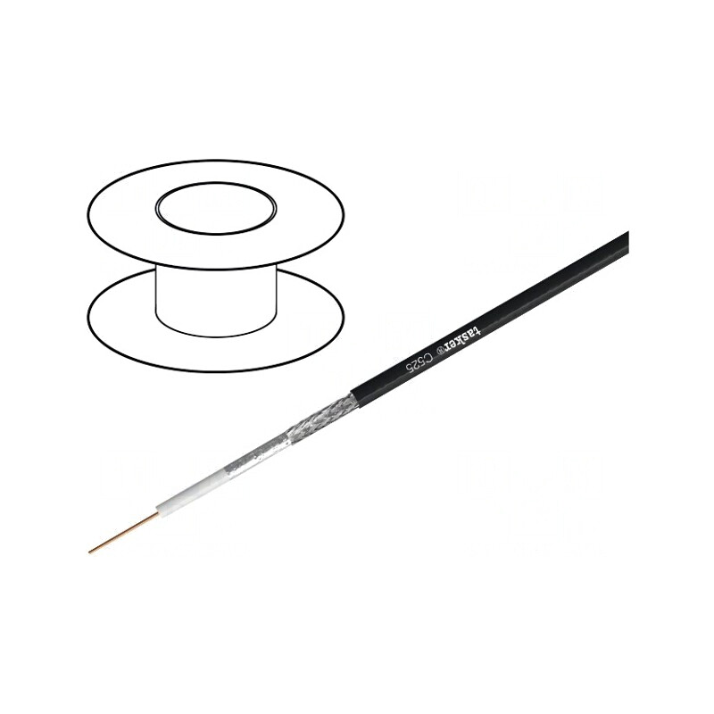 Cablu Coaxial Negru 1x19AWG 5mm PVC | Electronic-mag.ro | Componente Electronice