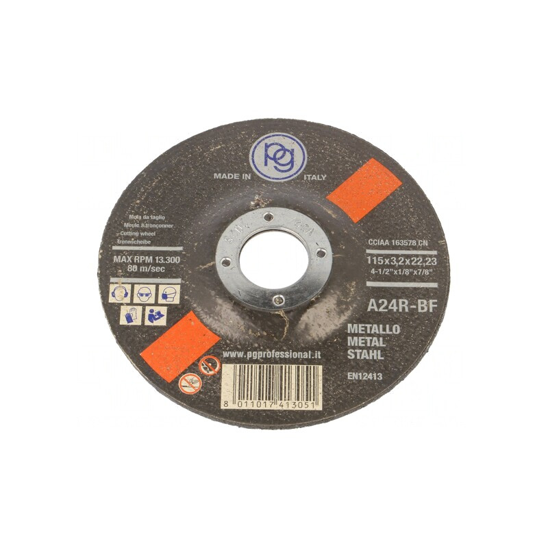 Disc de tăiere metal/oțel 115mm 22mm 3,2mm | Electronic-mag.ro | Componente Electronice