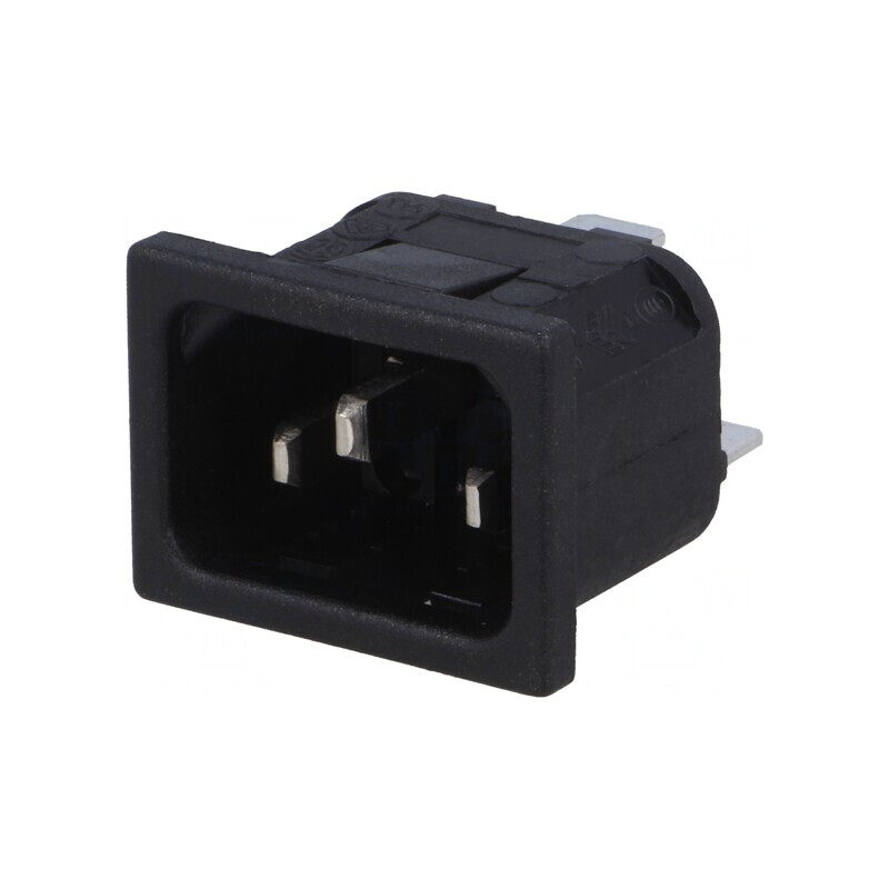Conector Alimentare AC Tată 10A 250V IEC 60320 | Electronic-mag.ro | Componente Electronice