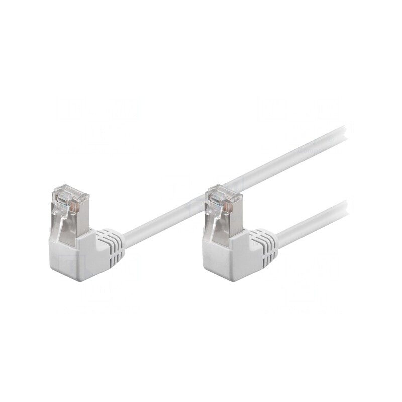 Patch Cord F/UTP 5e Alb 250mm 26AWG Ecranat | Electronic-mag.ro | Componente Electronice