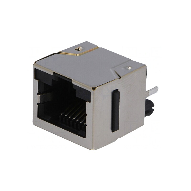 Soclu RJ45 Cat5 Ecranat 8P8C THT Drept | Electronic-mag.ro | Componente Electronice