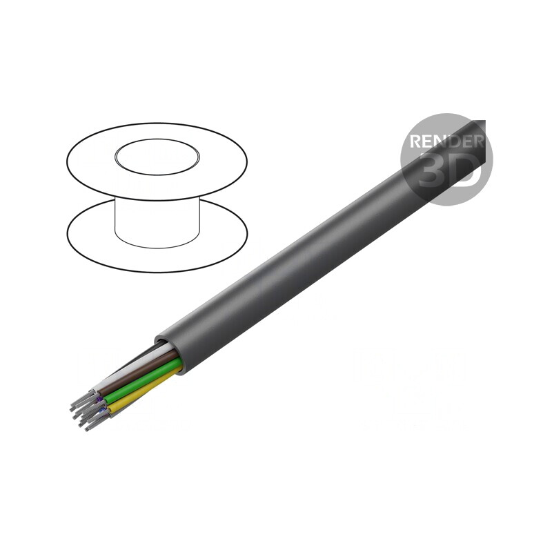 Cablu LiYY Neecranat 12x26AWG 300V Gri Închis | Electronic-mag.ro | Componente Electronice