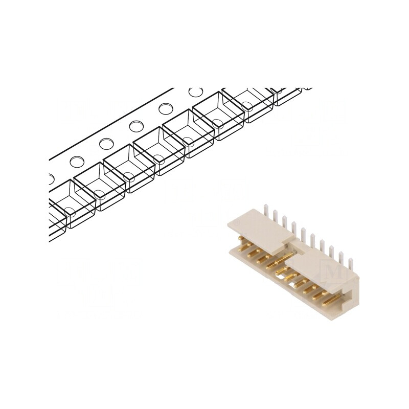 Soclu cablu-placă Minitek 2mm 20 PIN SMT PCB 2A | Electronic-mag.ro | Componente Electronice