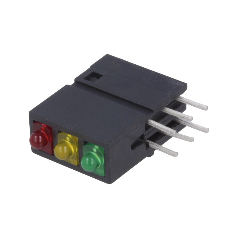 LED 1,8mm Roșu/Galben/Verde 3 Diode 20mA 38° | Electronic-mag.ro | Componente Electronice