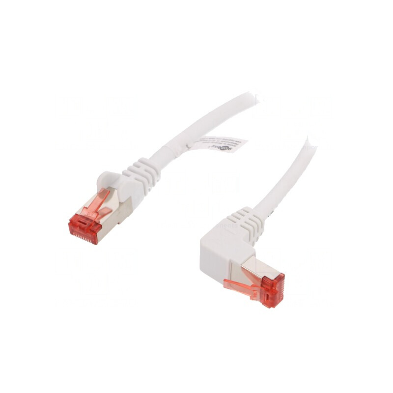 Patch cord S/FTP Cat6 Alb 0.5m LSZH | Electronic-mag.ro | Componente Electronice