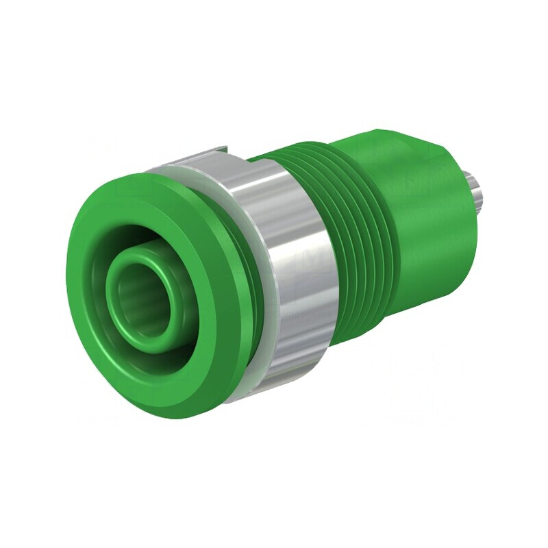 Soclu banană verde 4mm 24A 1kV | Electronic-mag.ro | Componente Electronice