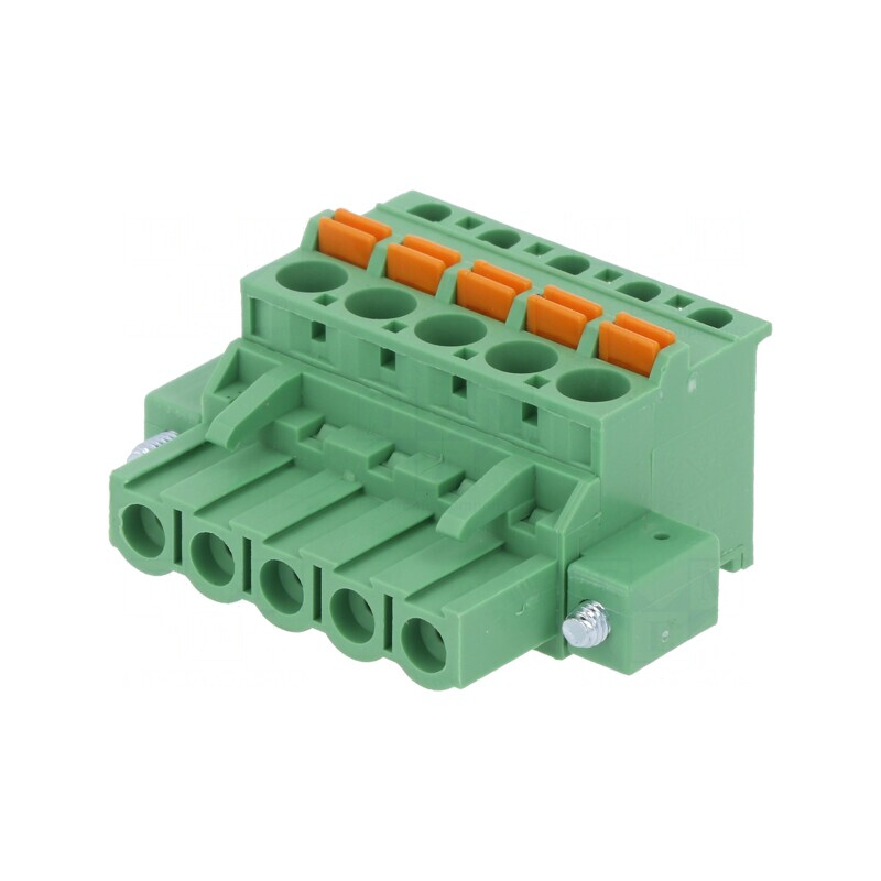 Regletă de Conexiuni Deconectabilă 5,08mm 5 Piste Mufă Mamă | Electronic-mag.ro | Componente Electronice