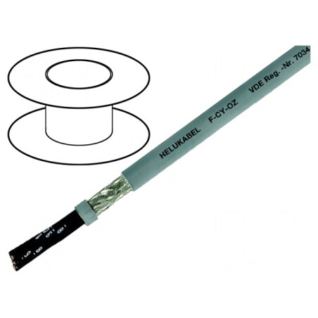 Cablu Ecranat F-CY-OZ 1x1mm2 PVC | Electronic-mag.ro | Componente Electronice