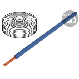 Cablu electric albastru 1x1,5mm2 PVC Cu 450V/750V | Electronic-mag.ro | Componente Electronice