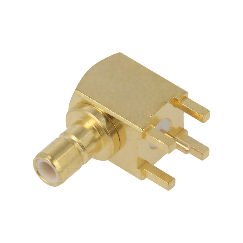 Soclu SMB mamă unghi 90° THT PCB aurit | Electronic-mag.ro | Componente Electronice