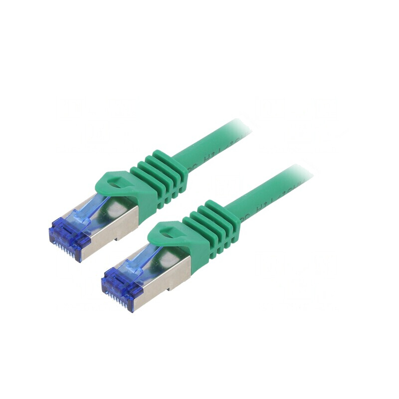 Patch cord verde S/FTP 6a LSZH 0,25m | Electronic-mag.ro | Componente Electronice