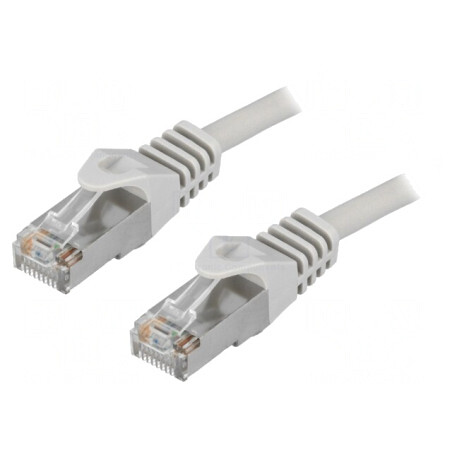 Patch Cord F/UTP Cat5e 3m Gri Ecranat | Electronic-mag.ro | Componente Electronice