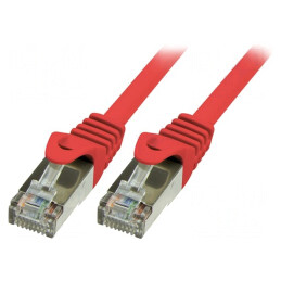 Patch Cord F/UTP 5e Ecranat 3m Roșu | Electronic-mag.ro | Componente Electronice