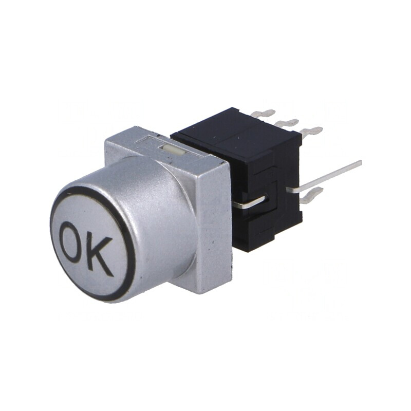Comutator Tastatură DPDT cu LED Argintiu 30V 0.1A | Electronic-mag.ro | Componente Electronice