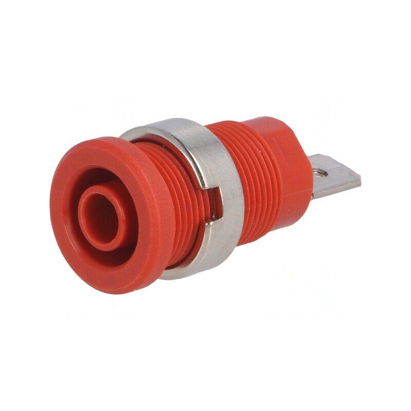 Soclu Banană 4mm 24A Roșu Nichelat pentru Panou | Electronic-mag.ro | Componente Electronice Soclu Banană 4mm 24A Roșu Nichelat pentru Panou | Electronic-mag.ro | Componente Electronice